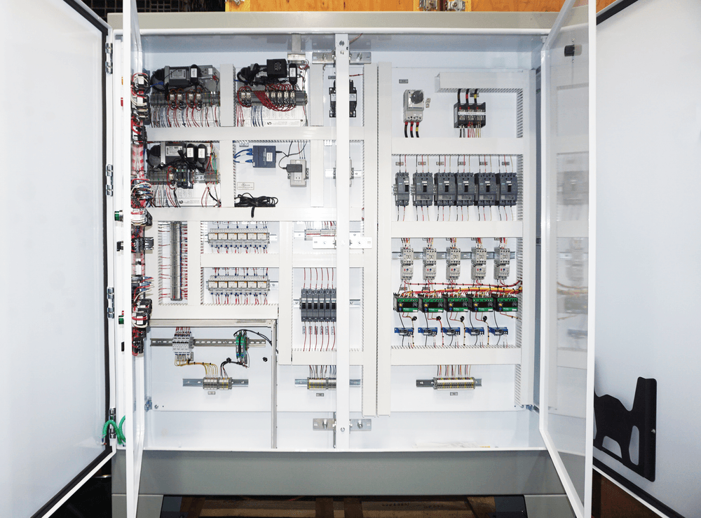 Industrial automation control panel with safety features